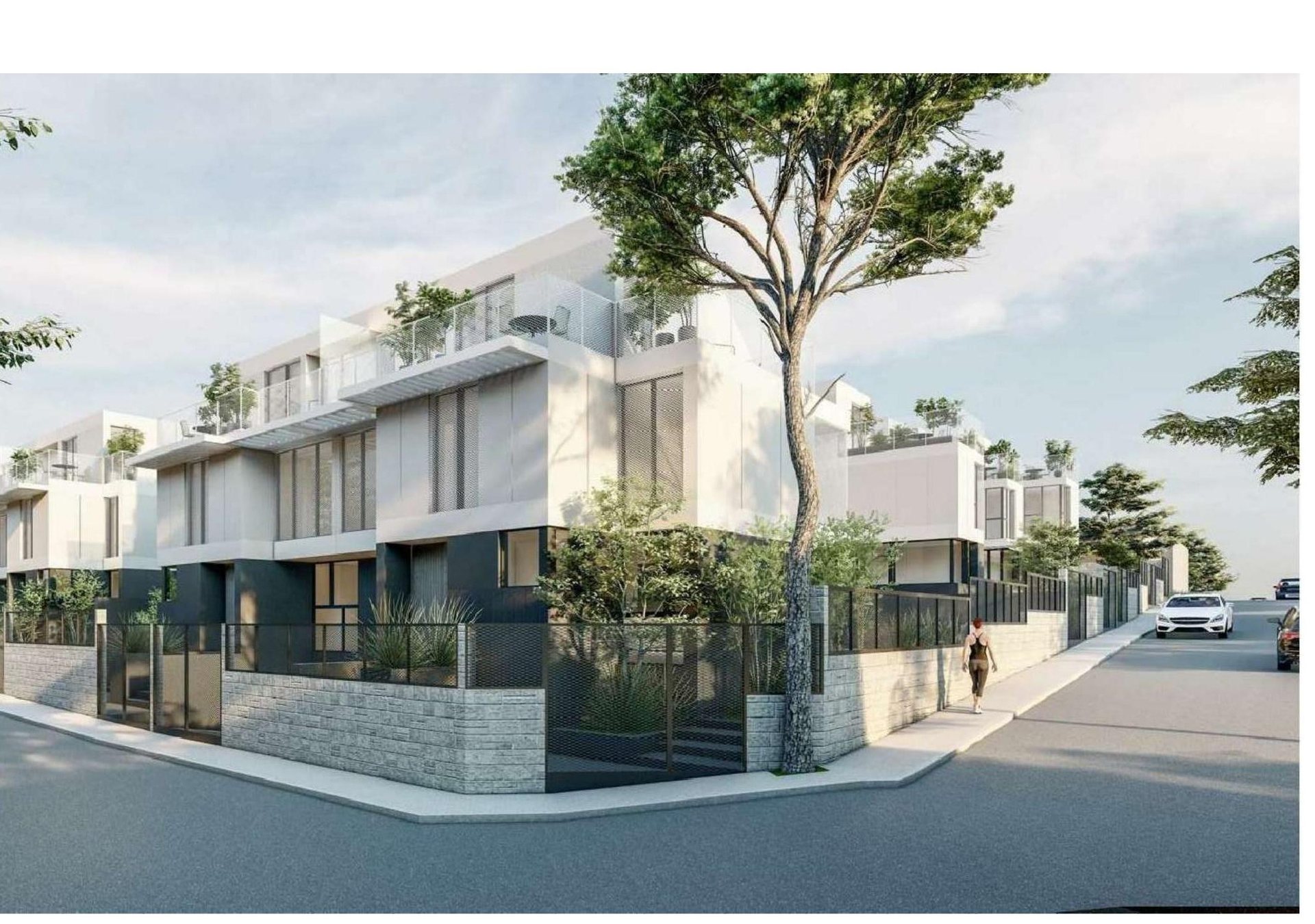 Render exterior de los chalets Alicante en Pozuelo