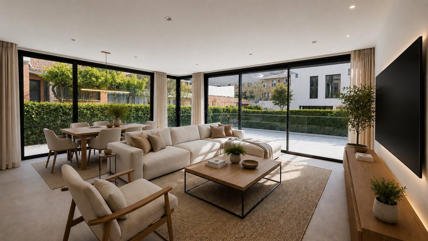 Salón con terraza